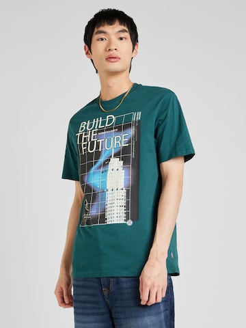 Springfield Shirt 'RECONSIDER' in Green: front