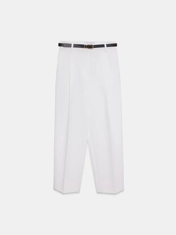 Tapered Pantaloni con pieghe di Dilvin in bianco: frontale