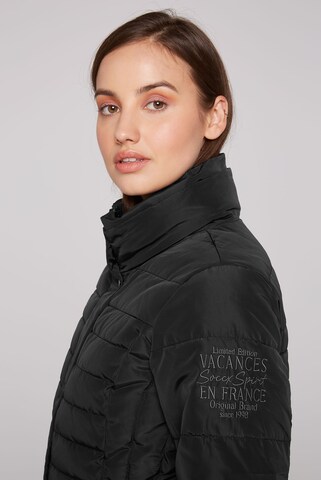 Soccx Steppparka mit abtrennbarer Kapuze und Kunstfell in Schwarz