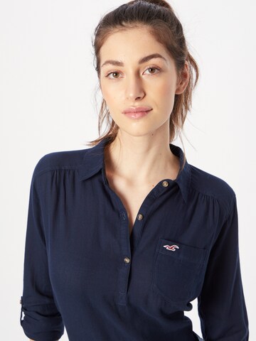 HOLLISTER Μπλούζα 'LS POPOVER NAVY' σε μπλε