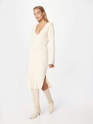 Gina Tricot Knitted dress 'Anja' in White: front