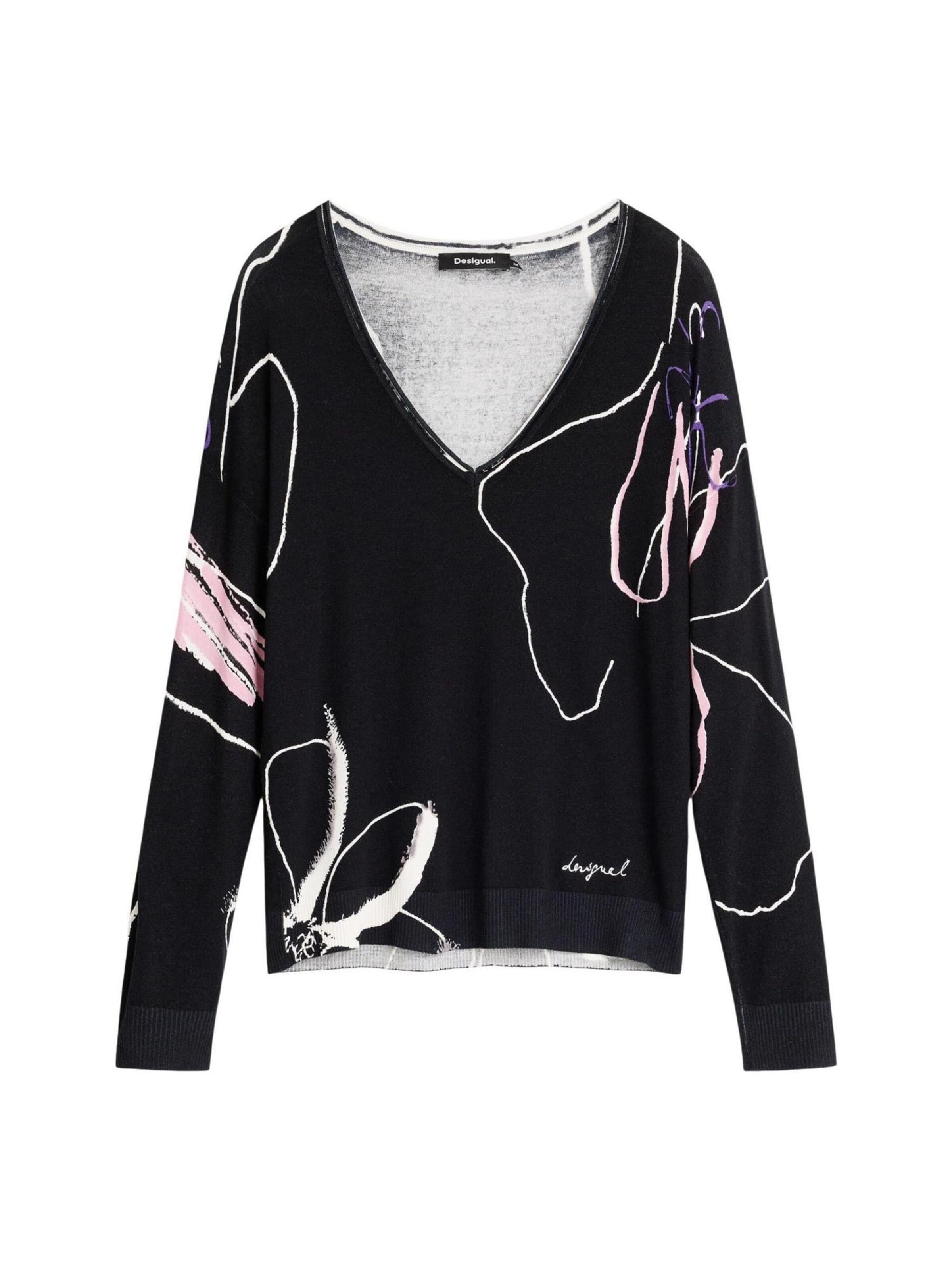 Desigual Trui 'JERS_FEMNAIF 26WWJF29' in Zwart: voorkant