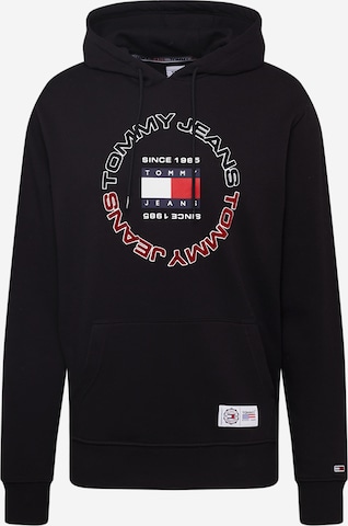 Tommy Jeans Sweatshirt in Black: front