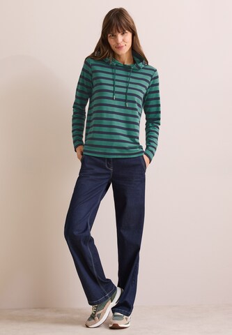CECIL Gestreiftes Hoodieshirt in Grün