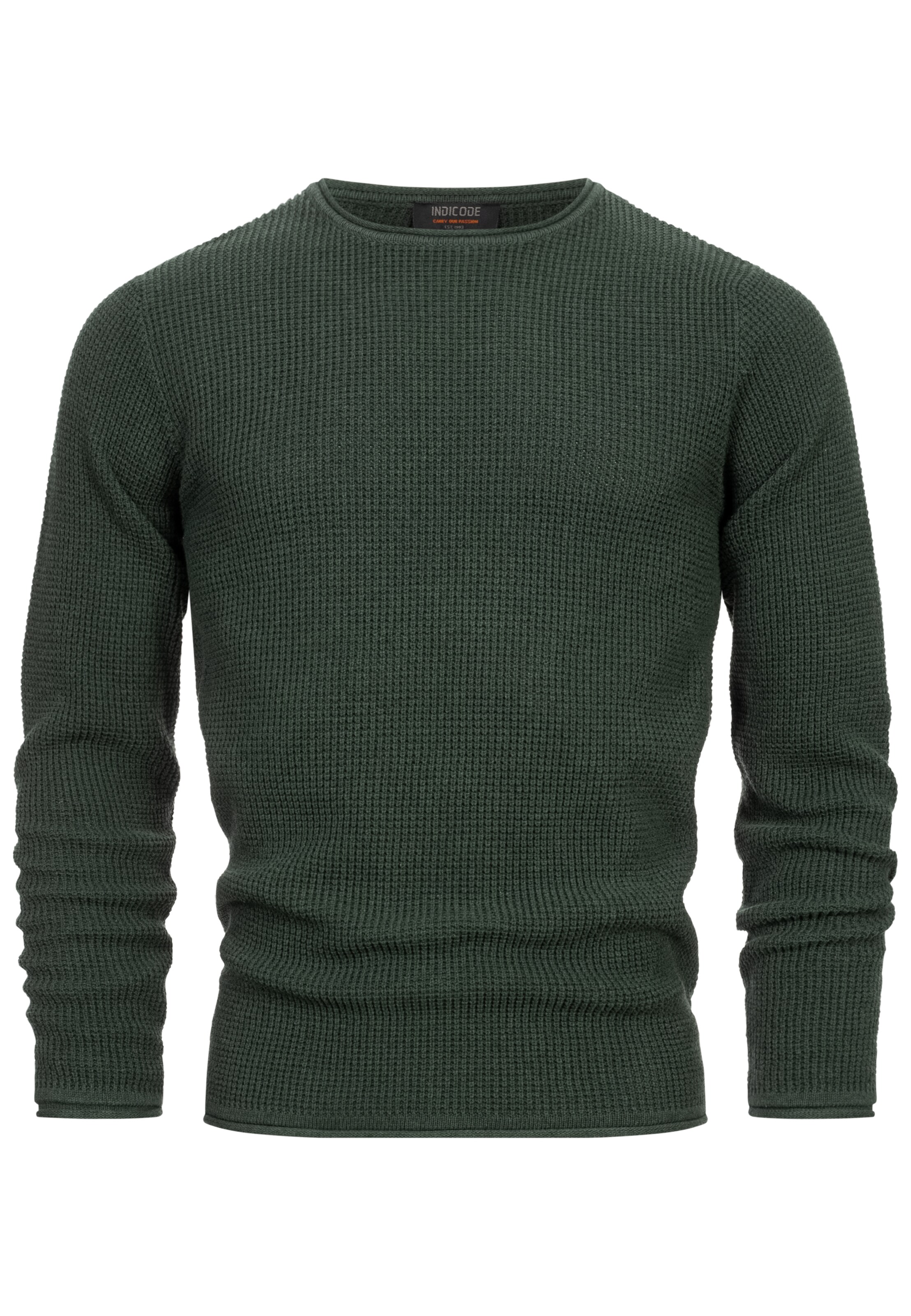 Pull-over ' Petri ' INDICODE JEANS en vert : devant
