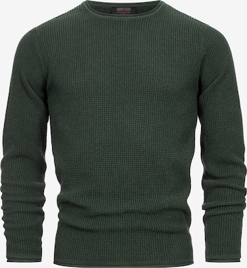 INDICODE JEANS Pullover ' Petri ' in Grün: Vorderseite