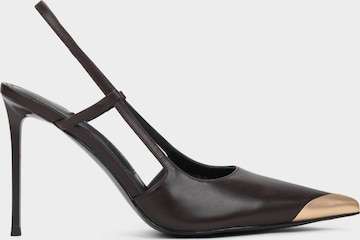 Estro Slingback pumps '2618-3' i brun: framsida