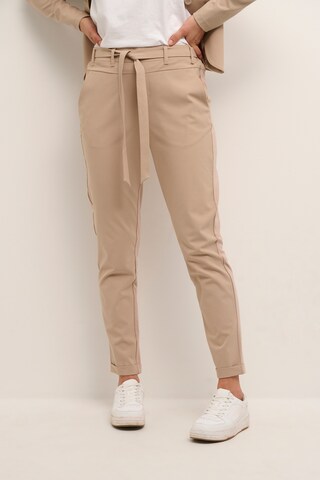 Effilé Pantalon 'Jillian' Kaffe en beige : devant