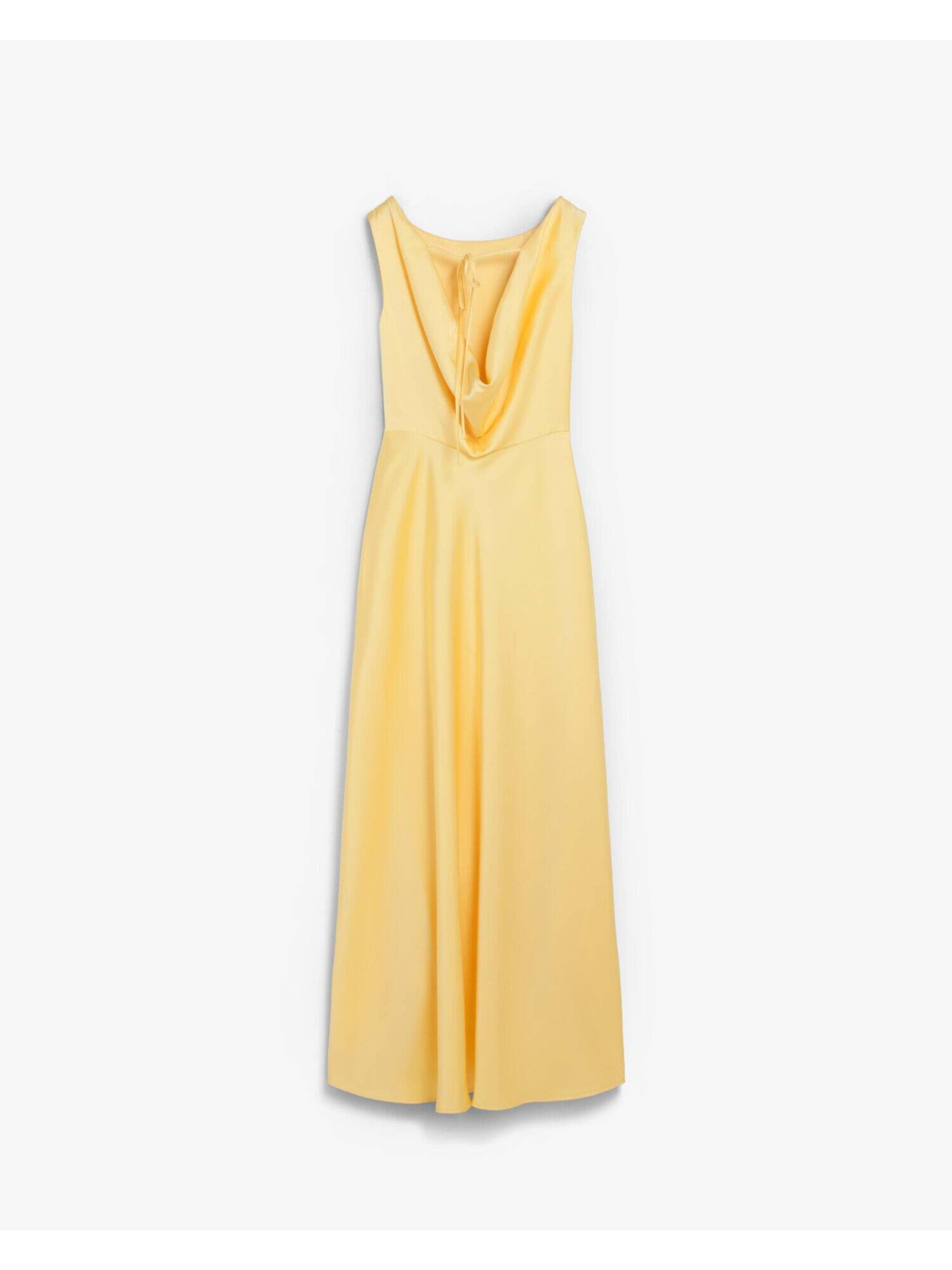 Scalpers Saten Back Dress ' ' in Gelb: Vorderseite