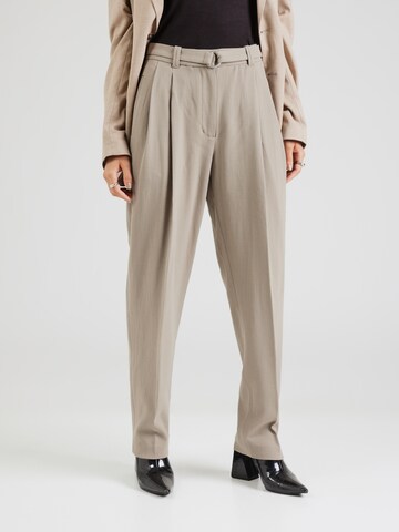 3.1 Phillip Lim Tapered Pleat-front trousers in Grey: front