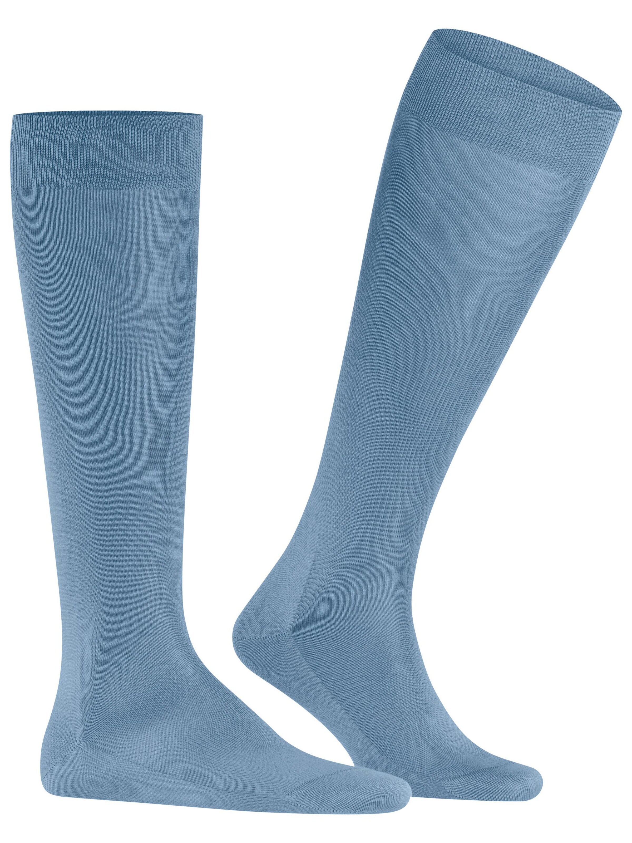 FALKE Knee High Socks 'Tiago' in Blue: front
