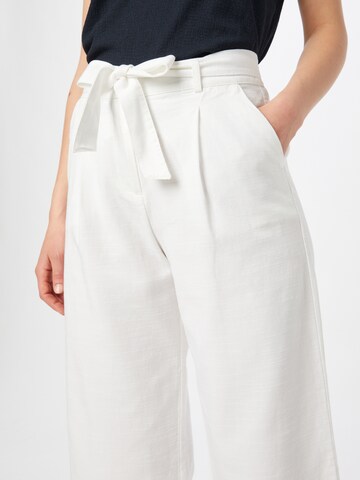 OPUS Wide leg Pleat-Front Pants 'Mareika' in White