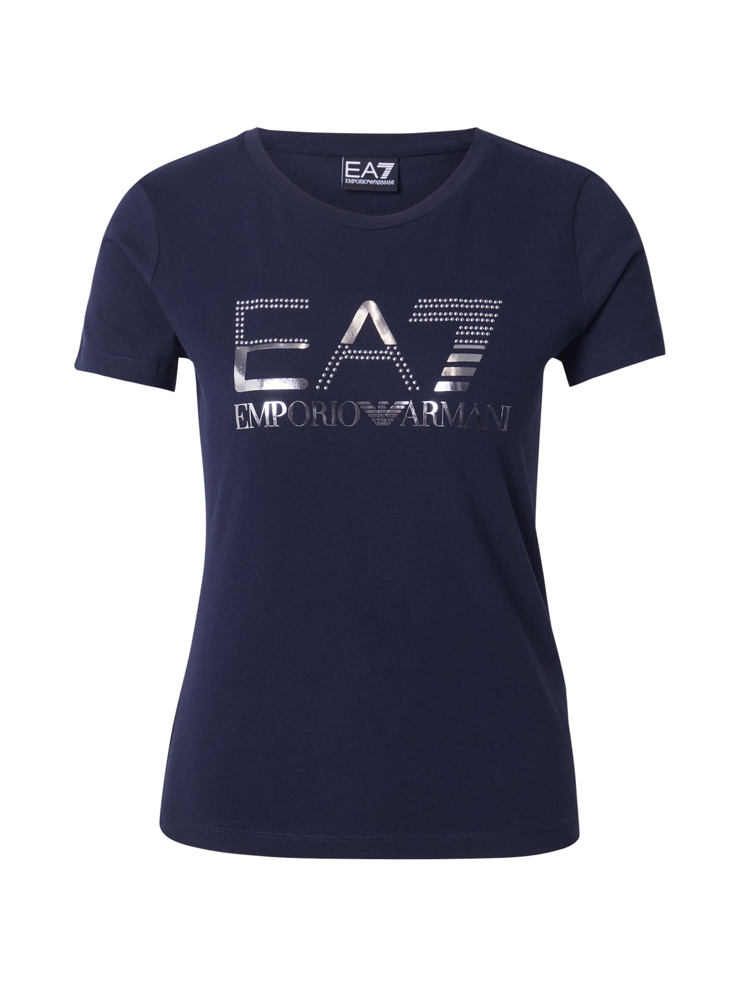 Tricou EA7 Emporio Armani pe albastru marin / argintiu, Vizualizare produs