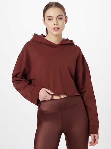 Sweat de sport NIKE en marron : devant