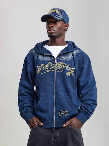 Ed Hardy Суичъри с качулка в синьо: отпред