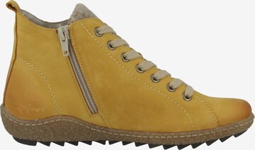 REMONTE Lace-Up Ankle Boots in Yellow