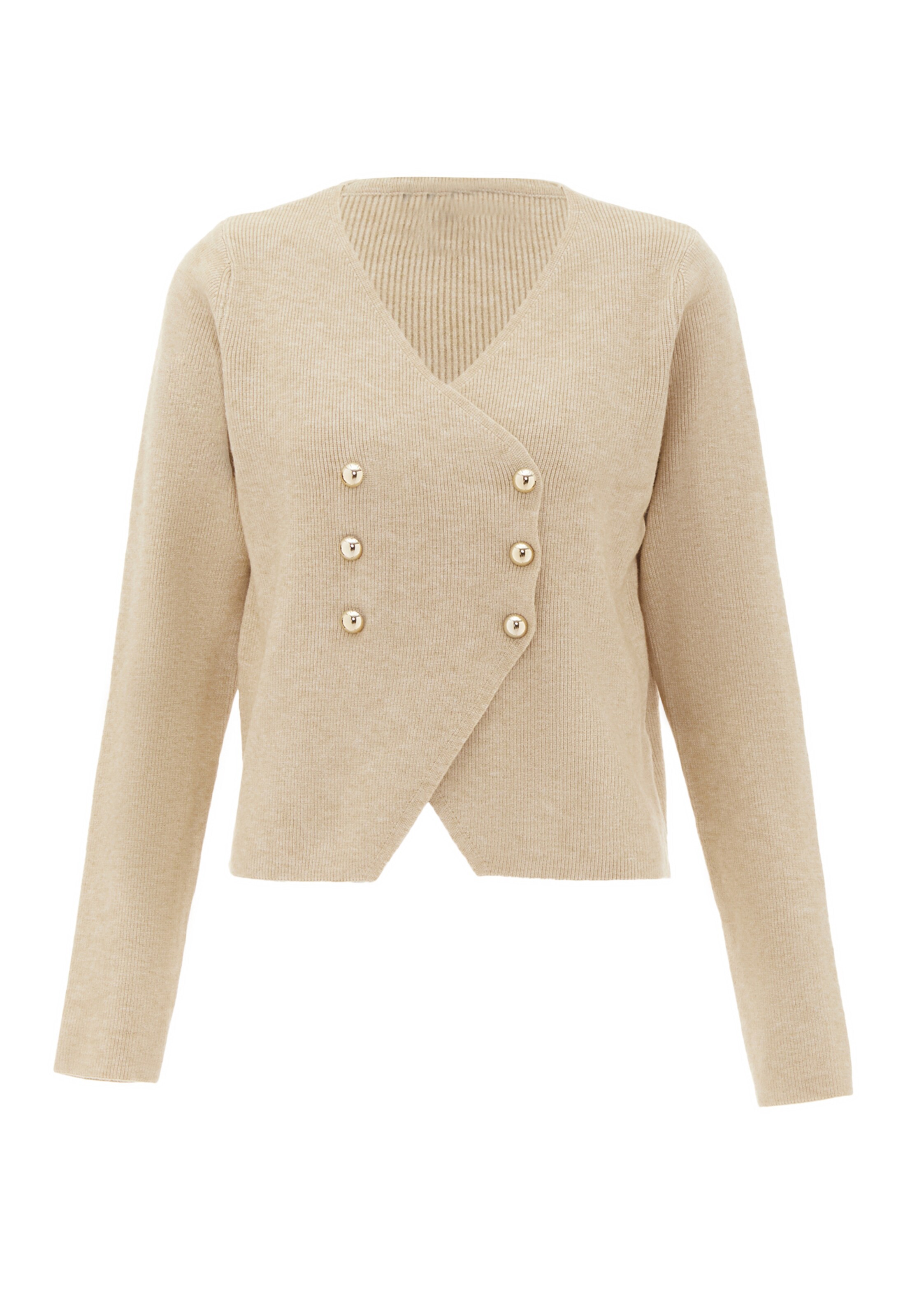 NAEMI Strickjacke in Beige: Vorderseite