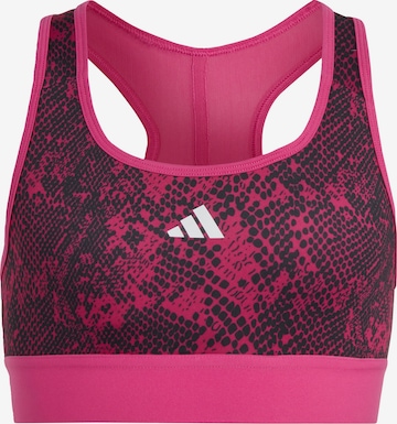 ADIDAS PERFORMANCE T-Shirt Sport-BH 'PowerReact' in Pink: predná strana