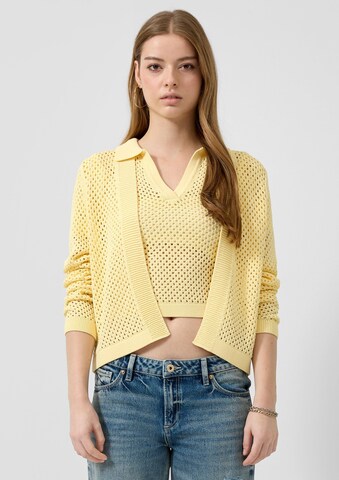 Cardigan QS en jaune : devant