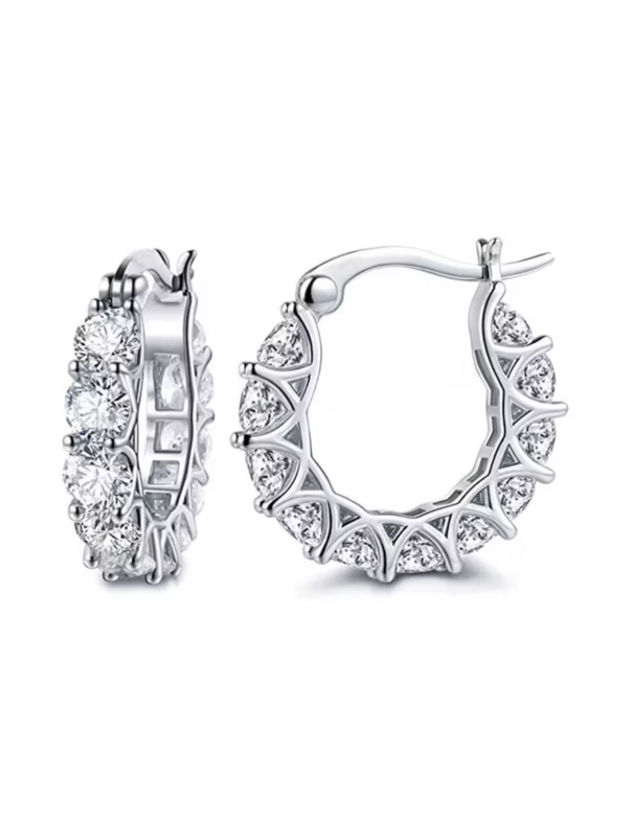 ROUGEMONT Jewellery Ohrringe 'Funkelnde' in Silber: Vorderseite