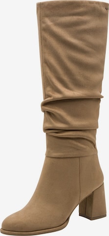 Bottes Tamaris en beige : devant