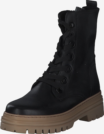 GABOR Lace-Up Ankle Boots in Black: front