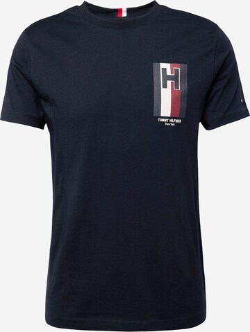 T-Shirt TOMMY HILFIGER en bleu : devant