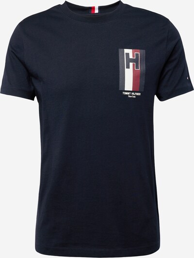 TOMMY HILFIGER Majica | mornarska / dimno modra / rdeča / bela barva, Prikaz izdelka