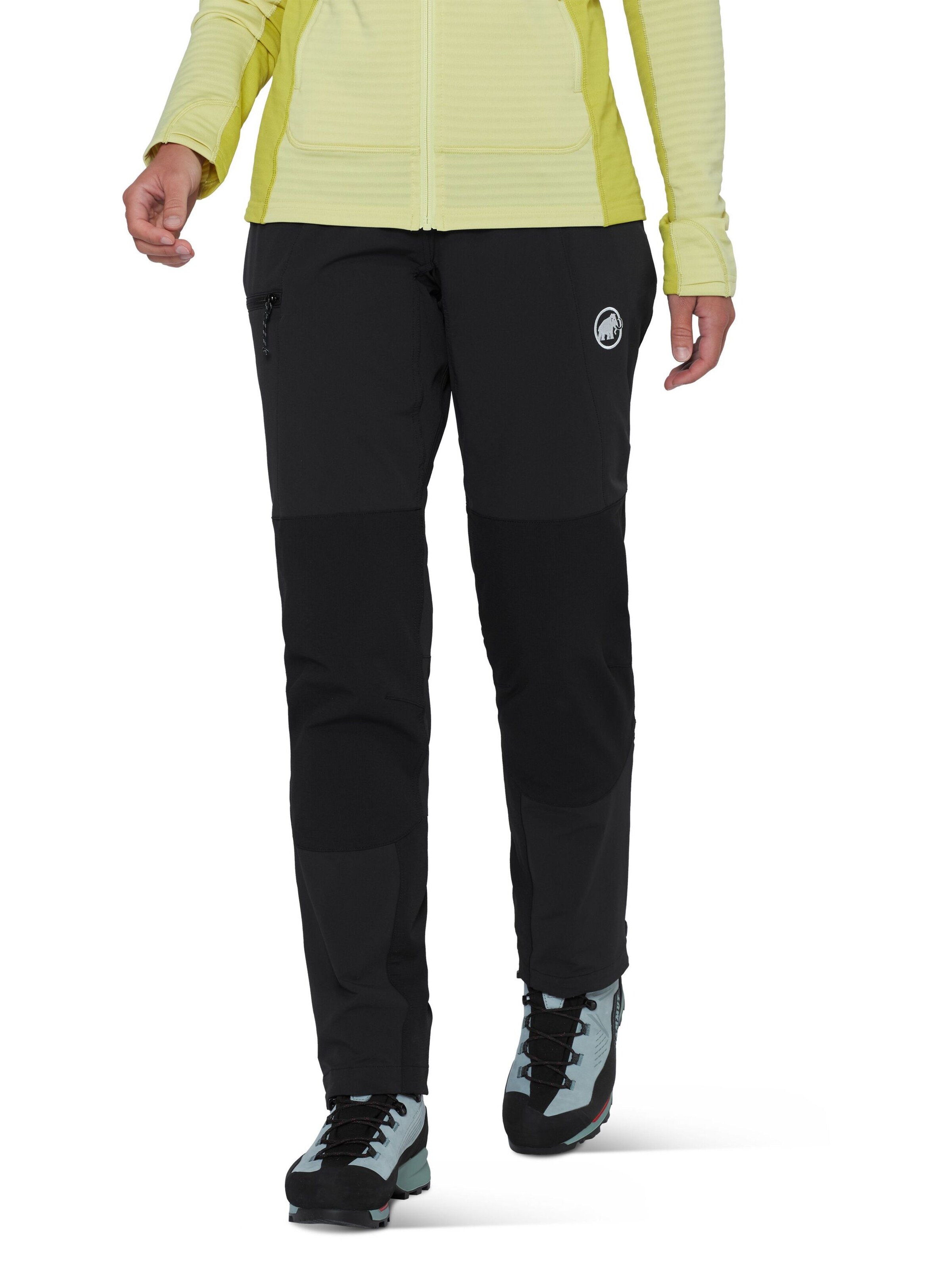 MAMMUT Regular Outdoor Pants in Black: front