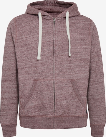 BLEND Zip-Up Hoodie 'North' in Red: front