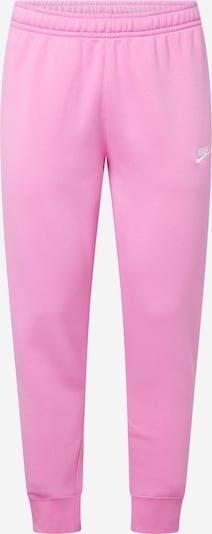 Nike Sportswear Broek 'Club Fleece' in de kleur Lichtroze / Wit, Productweergave