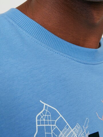 JACK & JONES T-Shirt 'MAP' in Blau