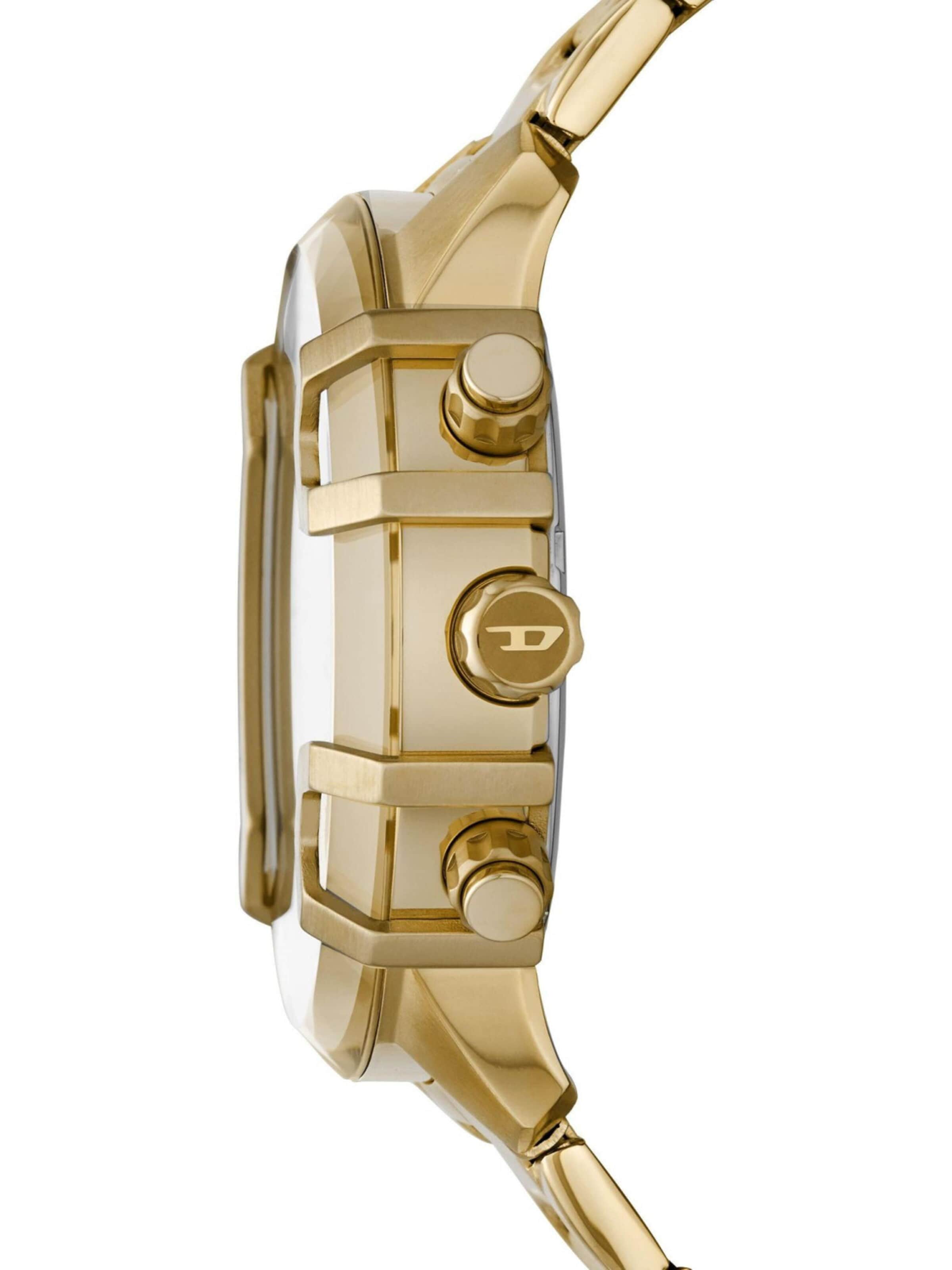 DIESEL Analog watch 'Montre Homme Diesel Griffed Chronograph DZ4522' in Gold