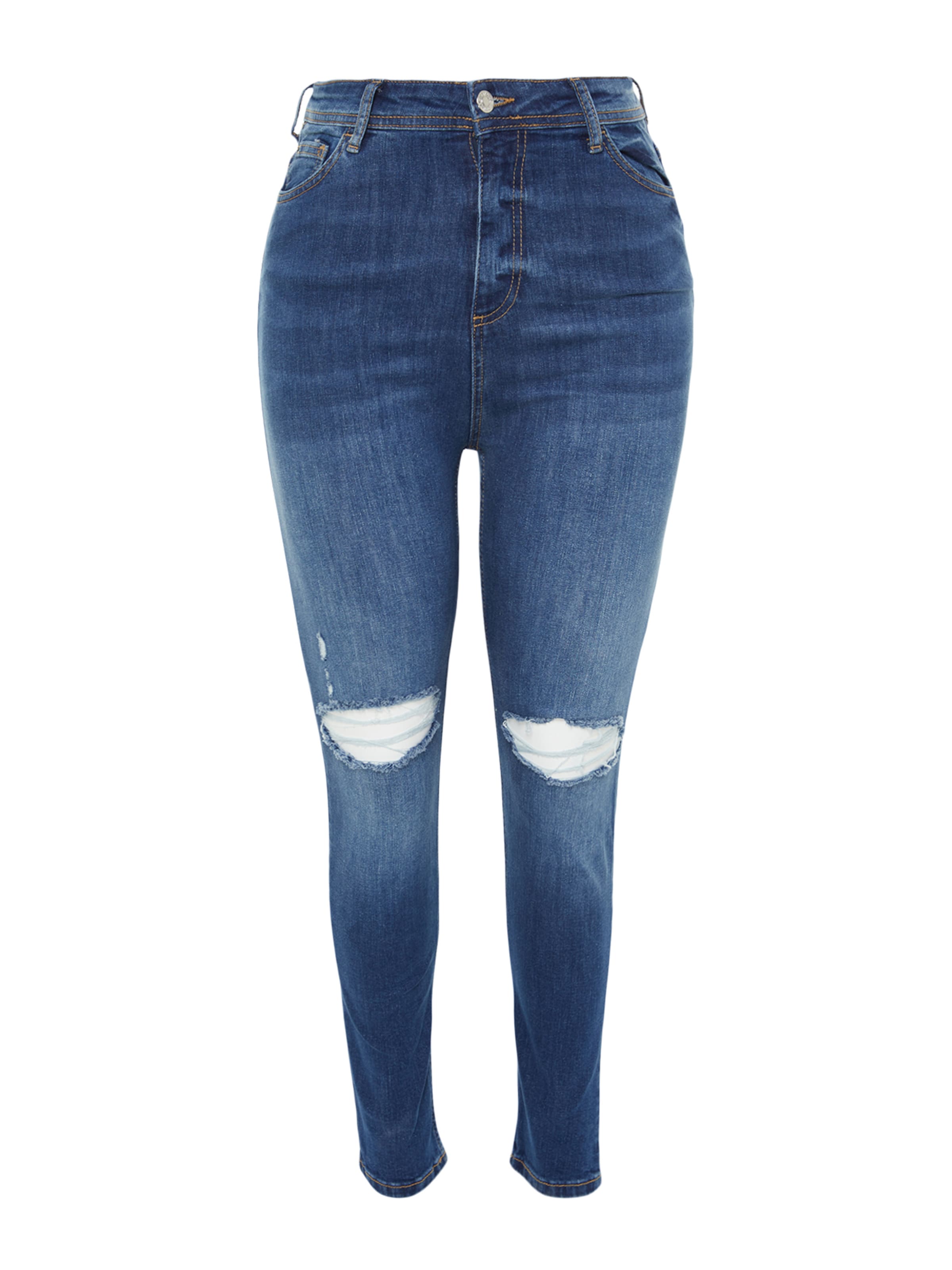 Trendyol Curve Skinny Jeans in Blue: front