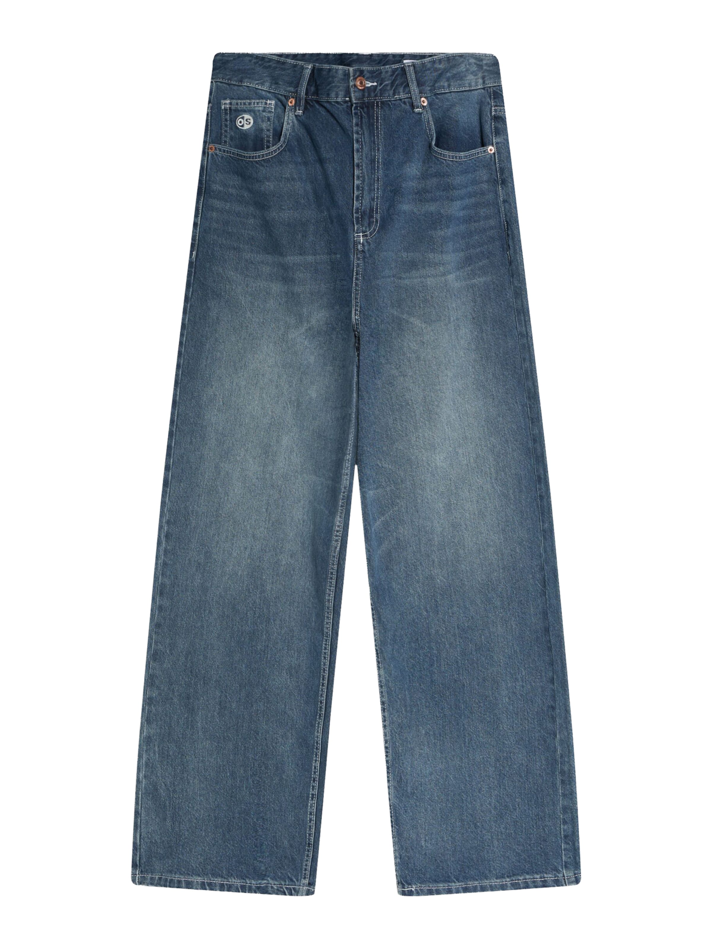 Bershka Baggy Farkut värissä sininen: etupuoli