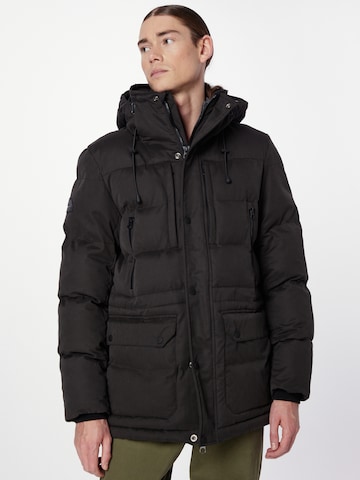 Superdry Zimska jakna | črna barva: sprednja stran