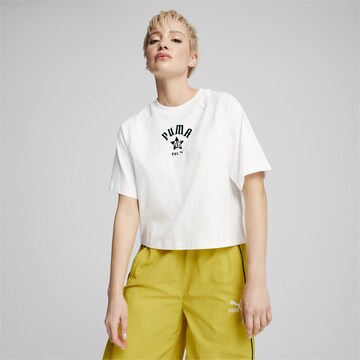 PUMA Shirt 'CLASSICS' in Weiß: Vorderseite
