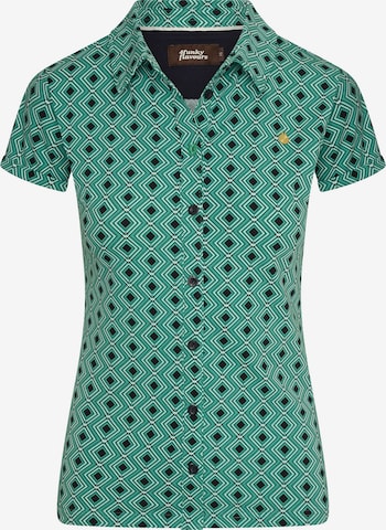 4funkyflavours - Blusa 'Testin Me' em verde: frente