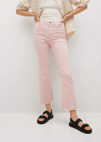 MANGO Bootcut Jeans i pink: forside