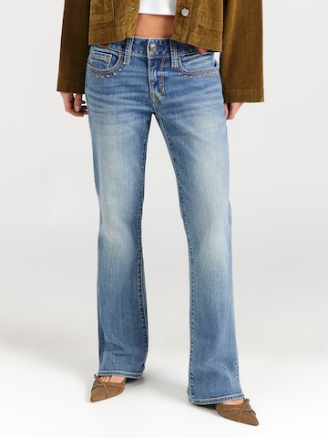 GAP Bootcut Džíny 'LONG AND LEAN' – modrá: přední strana