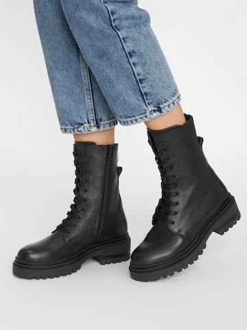 PS Poelman Lace-Up Ankle Boots 'Adria' in Black: front
