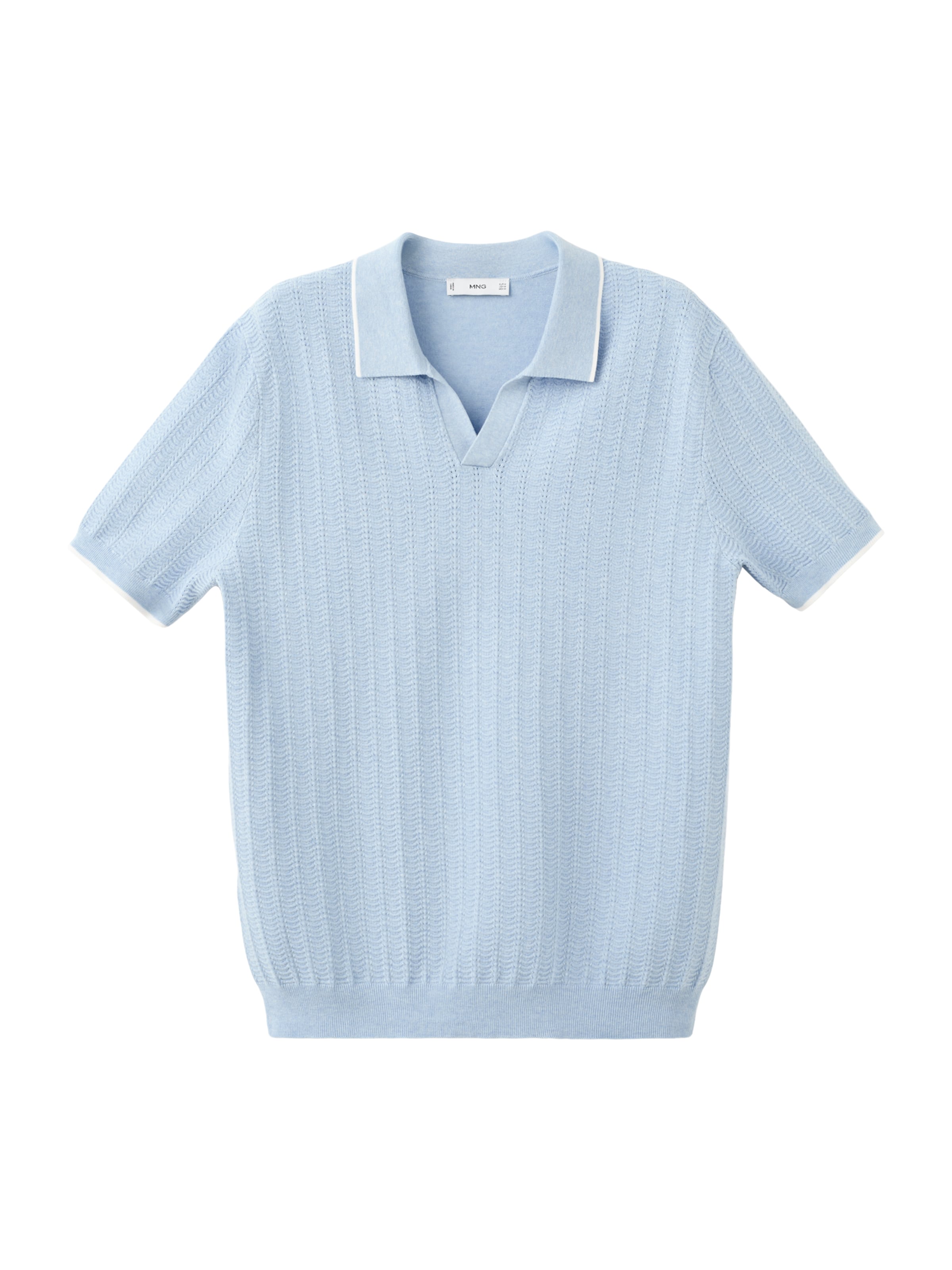 Pulover 'TIP' de la MANGO MAN pe albastru: față