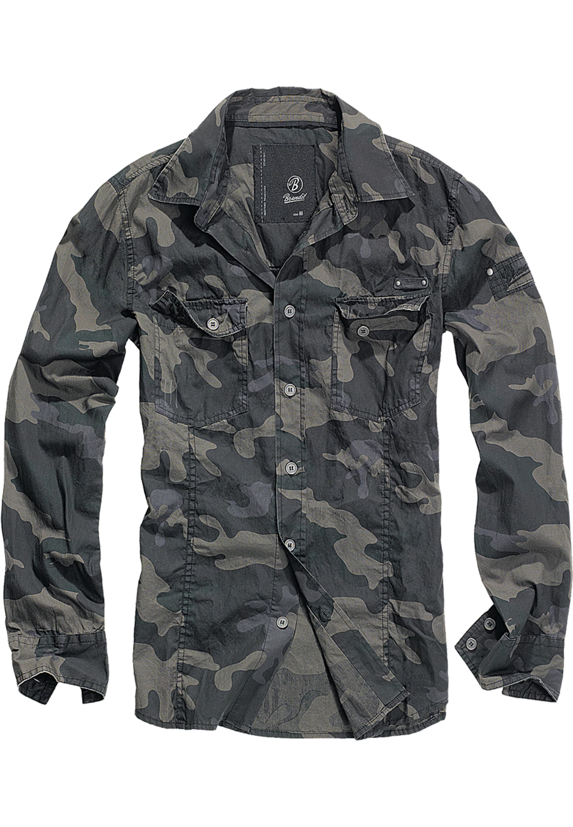 Brandit Slim fit Skjorta i grön: framsida