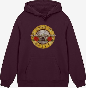 F4NT4STIC Sweatshirt 'Guns 'n' Roses Vintage Bullet Logo' in Bruin: voorkant