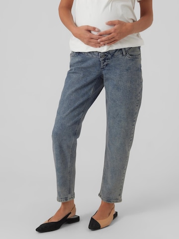 MAMALICIOUS Regular Jeans 'Olivia' in Blue: front