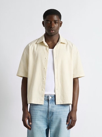 Burocs Comfort fit Button Up Shirt in Yellow
