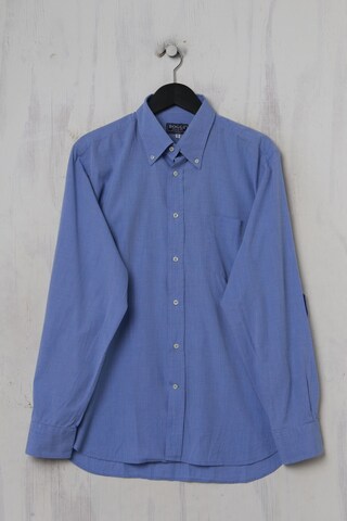Boggi Milano Button Up Shirt in L in Blue: front