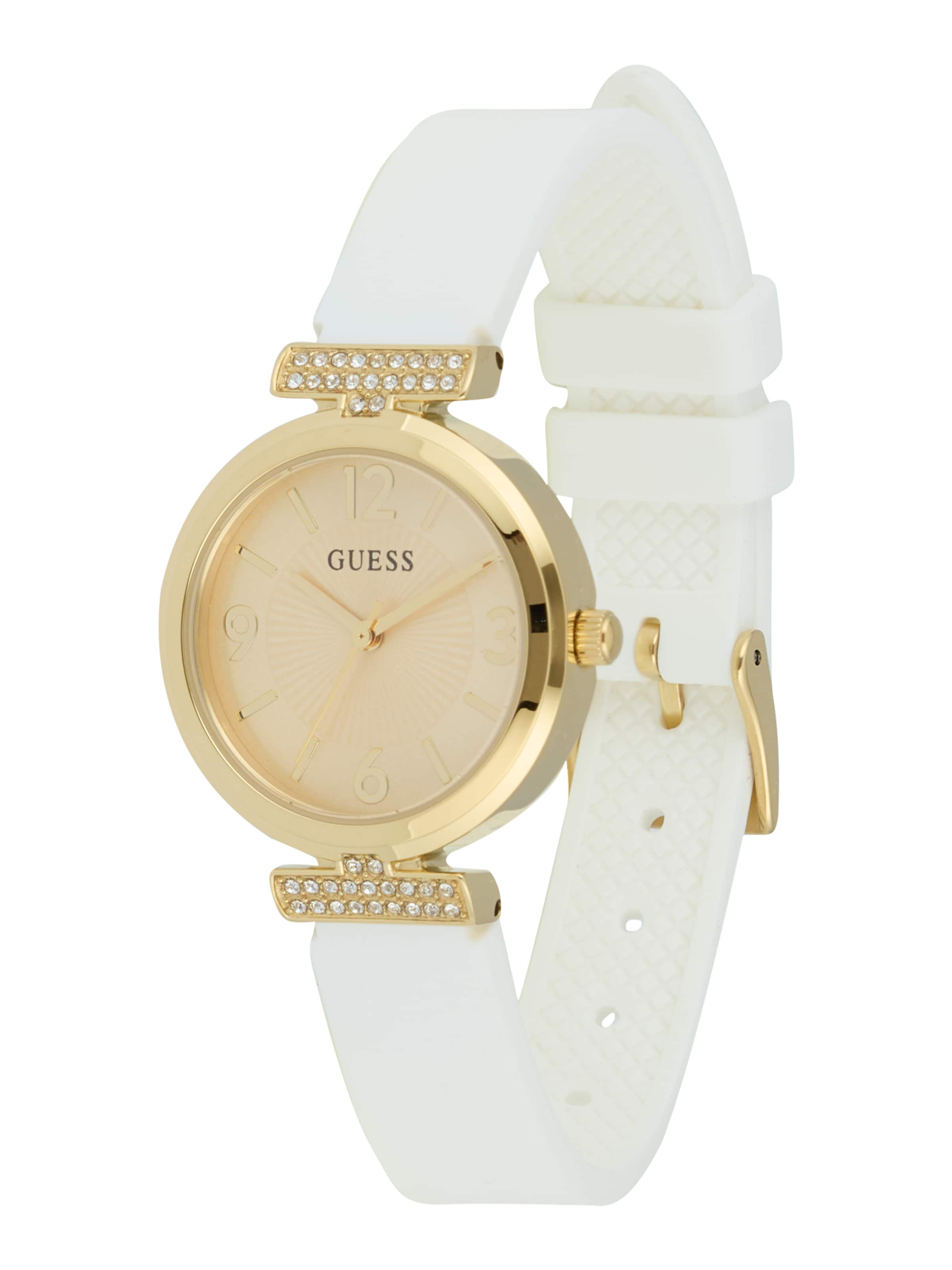 GUESS Uhr 'ARRAY' in Weiß: Vorderseite