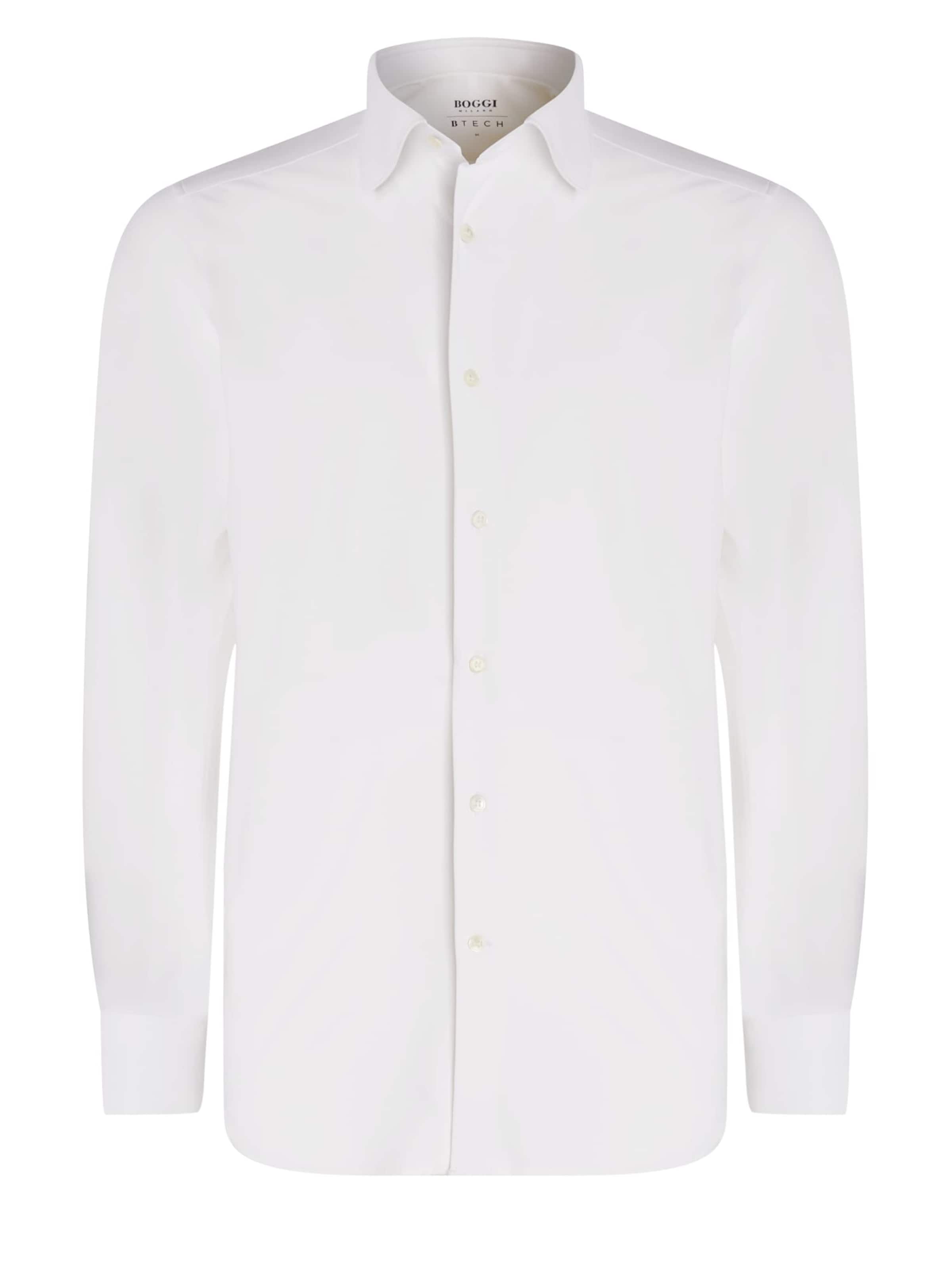 Boggi Milano Button Up Shirt in White: front