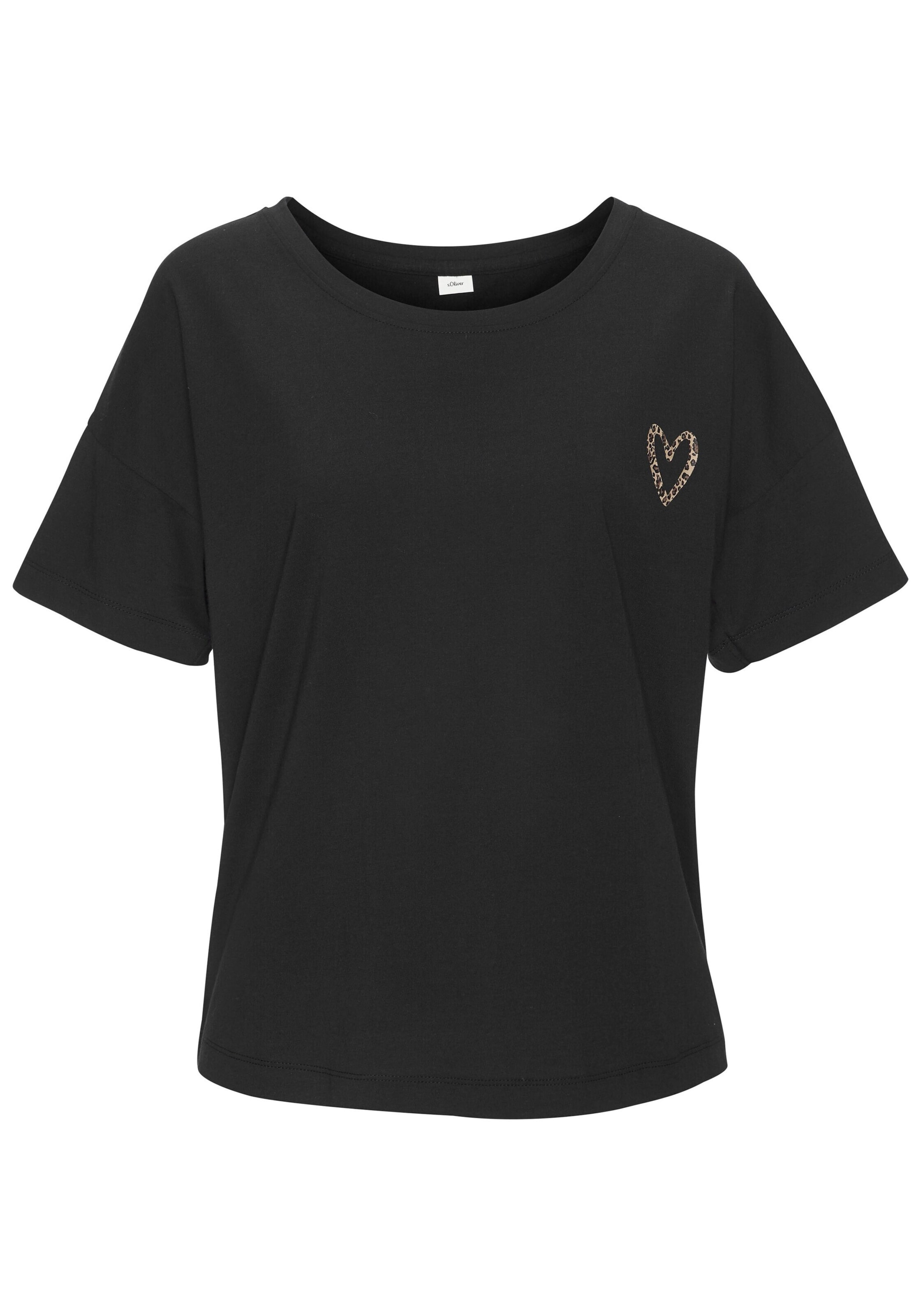 s.Oliver Тениска в черно: отпред
